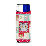 Caroline'S Treasures Ck5118Muk Foldex Exotic Fold Cat Ultra Hugger For Slim Cans Cold-Beverage-Koozies, Multicolor