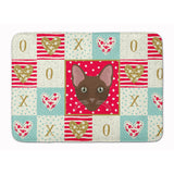 Caroline'S Treasures Havana Brown Cat Love Machine Washable Memory Foam Mat Doormats, Multicolor