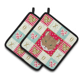Caroline'S Treasures Ck5121Pthd Highlander Lynx Cat Love Pair Of Pot Holders Potholders, Multicolor