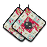 Caroline'S Treasures Ck5131Pthd Mandalay Cat Love Pair Of Pot Holders Potholders, Multicolor