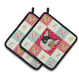 Caroline'S Treasures Ck5134Pthd Munchkin Cat Love Pair Of Pot Holders Potholders, Multicolor