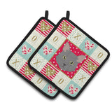 Caroline'S Treasures Ck5136Pthd Nebelung Cat Love Pair Of Pot Holders Potholders, Multicolor