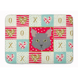Caroline'S Treasures Nebelung Cat Love Machine Washable Memory Foam Mat Doormats, Multicolor