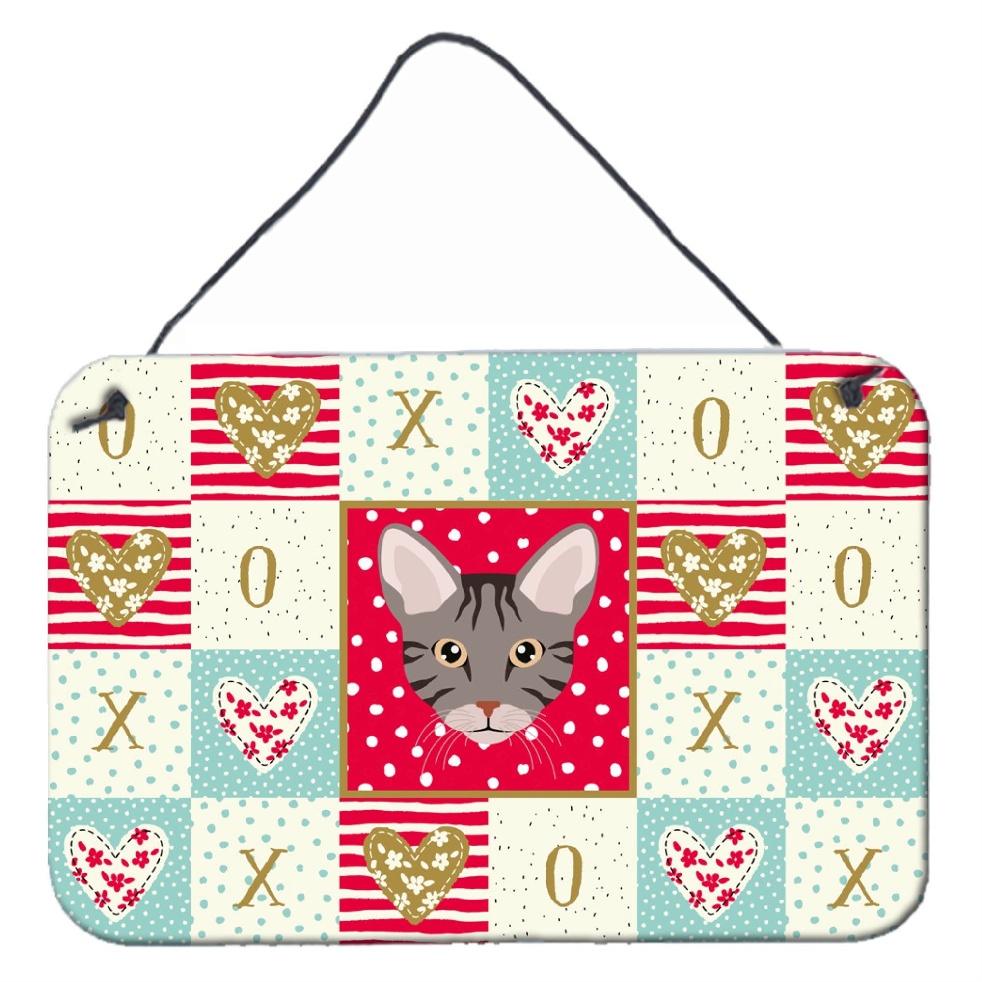 Caroline'S Treasures Ocicat Cat Love Door Hanging Prints Wall-Decor, Multicolor