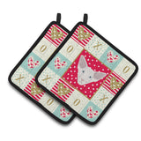 Caroline'S Treasures Ck5142Pthd Oriental Longhair Cat Love Pair Of Pot Holders Potholders, Multicolor