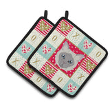 Caroline'S Treasures Ck5144Pthd Owyhee Bob Cat Love Pair Of Pot Holders Potholders, Multicolor