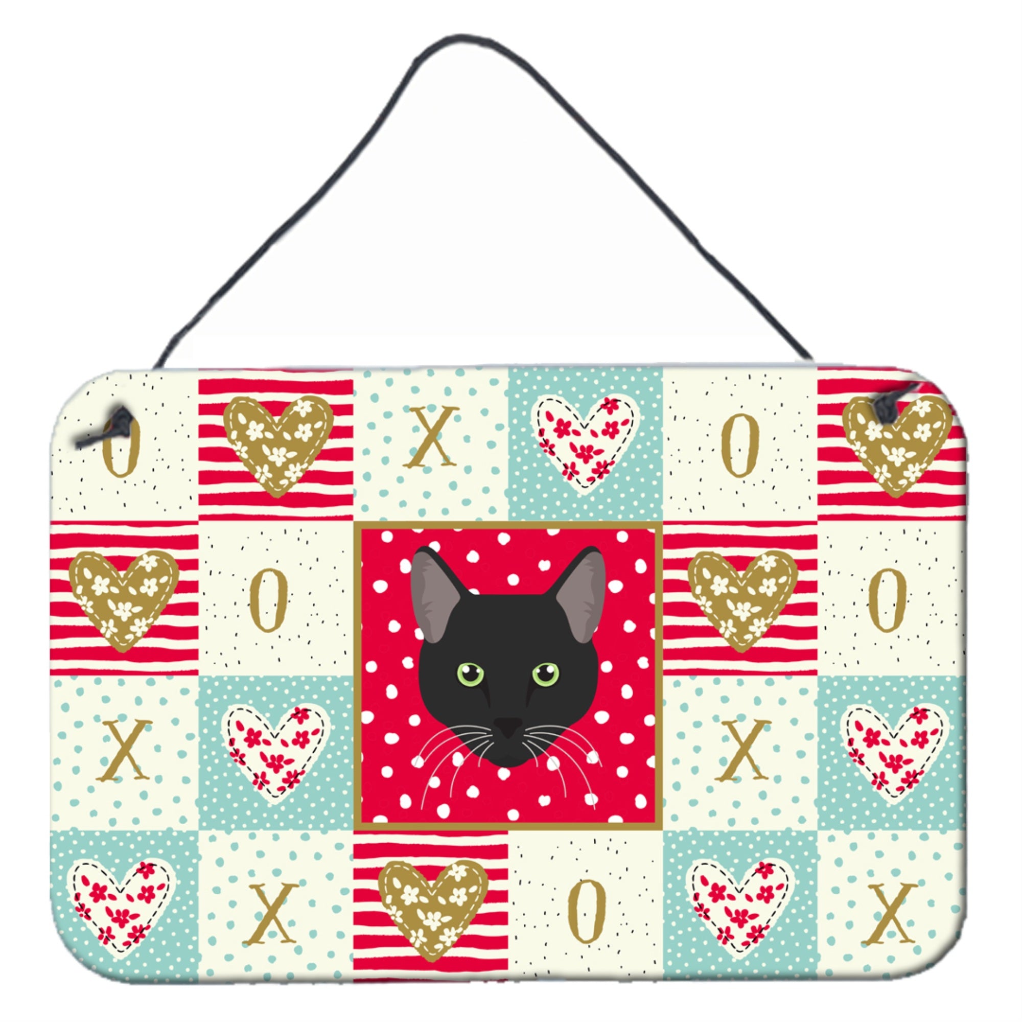 Caroline'S Treasures Pantherette Cat Love Door Hanging Prints Wall-Decor, Multicolor