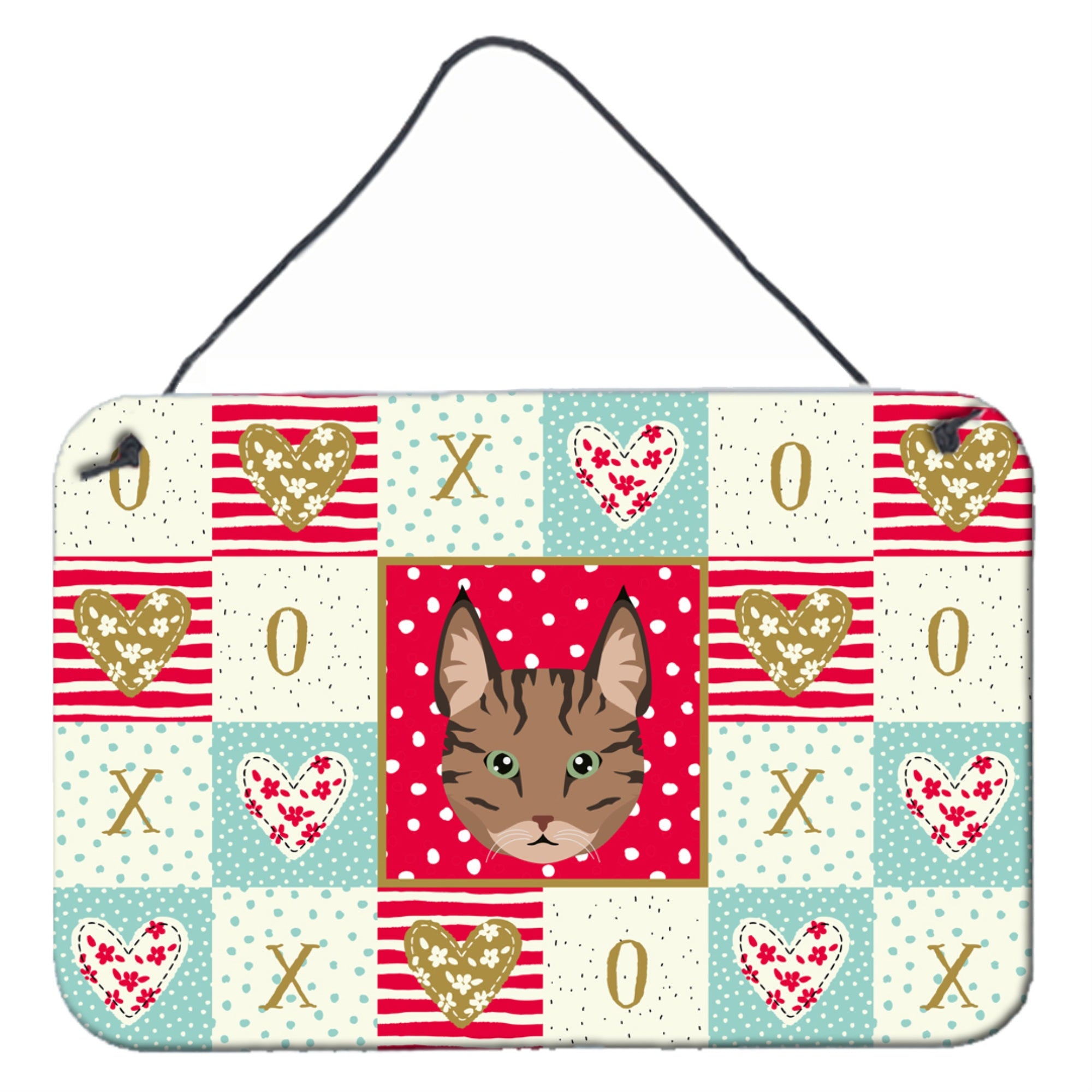 Caroline'S Treasures Pixie Bob Cat Love Door Hanging Prints Wall-Decor, Multicolor