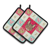 Caroline'S Treasures Ck5149Pthd Pixie Bob Cat Love Pair Of Pot Holders Potholders, Multicolor