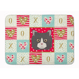 Caroline'S Treasures Poodle Cat Love Machine Washable Memory Foam Mat Doormats, Multicolor