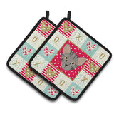 Caroline'S Treasures Ck5156Pthd Safari Cat Love Pair Of Pot Holders Potholders, Multicolor