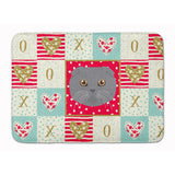 Caroline'S Treasures Scottish Fold Cat Love Machine Washable Memory Foam Mat Doormats, Multicolor