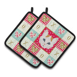 Caroline'S Treasures Ck5176Pthd Turkish Van Cat Love Pair Of Pot Holders Potholders, Multicolor