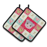 Caroline'S Treasures Ck5177Pthd Ukrainian Levkoy Cat Love Pair Of Pot Holders Potholders, Multicolor