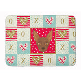 Caroline'S Treasures Abyssinian Sand Terrier Love Machine Washable Memory Foam Mat Doormats, Multicolor