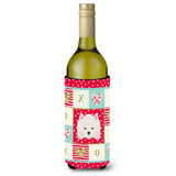 Caroline'S Treasures Ck5181Literk American Eskimo Wine Bottle Hugger Cold-Beverage-Koozies, 750 Ml, Multicolor