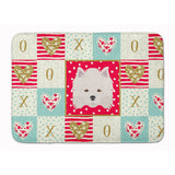 Caroline'S Treasures American Eskimo Love Machine Washable Memory Foam Mat Doormats, Multicolor