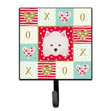Caroline'S Treasures American Eskimo Love Leash Or Key Holder Hooks, Multicolor