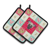 Caroline'S Treasures Ck5182Pthd Argentine Pila Dog Love Pair Of Pot Holders Potholders, Multicolor