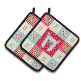 Caroline'S Treasures Ck5191Pthd Chinese Crested Love Pair Of Pot Holders Potholders, Multicolor