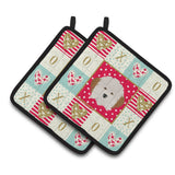 Caroline'S Treasures Ck5205Pthd Havanese Dog Love Pair Of Pot Holders Potholders, Multicolor