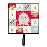 Caroline'S Treasures Maltese Love Leash Or Key Holder Hooks, Multicolor