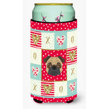 Caroline'S Treasures Ck5231Tbc Pug Tall Boy Insulator Hugger Cold-Beverage-Koozies, Multicolor