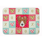 Caroline'S Treasures Rat Terrier Love Machine Washable Memory Foam Mat Doormats, Multicolor