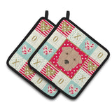 Caroline'S Treasures Ck5237Pthd Shar Pei Love Pair Of Pot Holders Potholders, Multicolor
