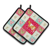 Caroline'S Treasures Ck5248Pthd Guernsey Cow Love Pair Of Pot Holders Potholders, Multicolor