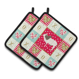 Caroline'S Treasures Ck5257Pthd Malvi Cow Love Pair Of Pot Holders Potholders, Multicolor