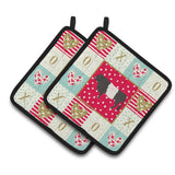 Caroline'S Treasures Ck5258Pthd Belted Galloway Cow Love Pair Of Pot Holders Potholders, Multicolor
