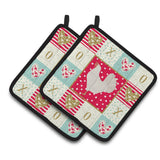 Caroline'S Treasures Ck5267Pthd Leghorn Chicken Love Pair Of Pot Holders Potholders, Multicolor