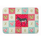 Caroline'S Treasures American Mammoth Jack Donkey Love Machine Washable Memory Foam Mat Doormats, Multicolor