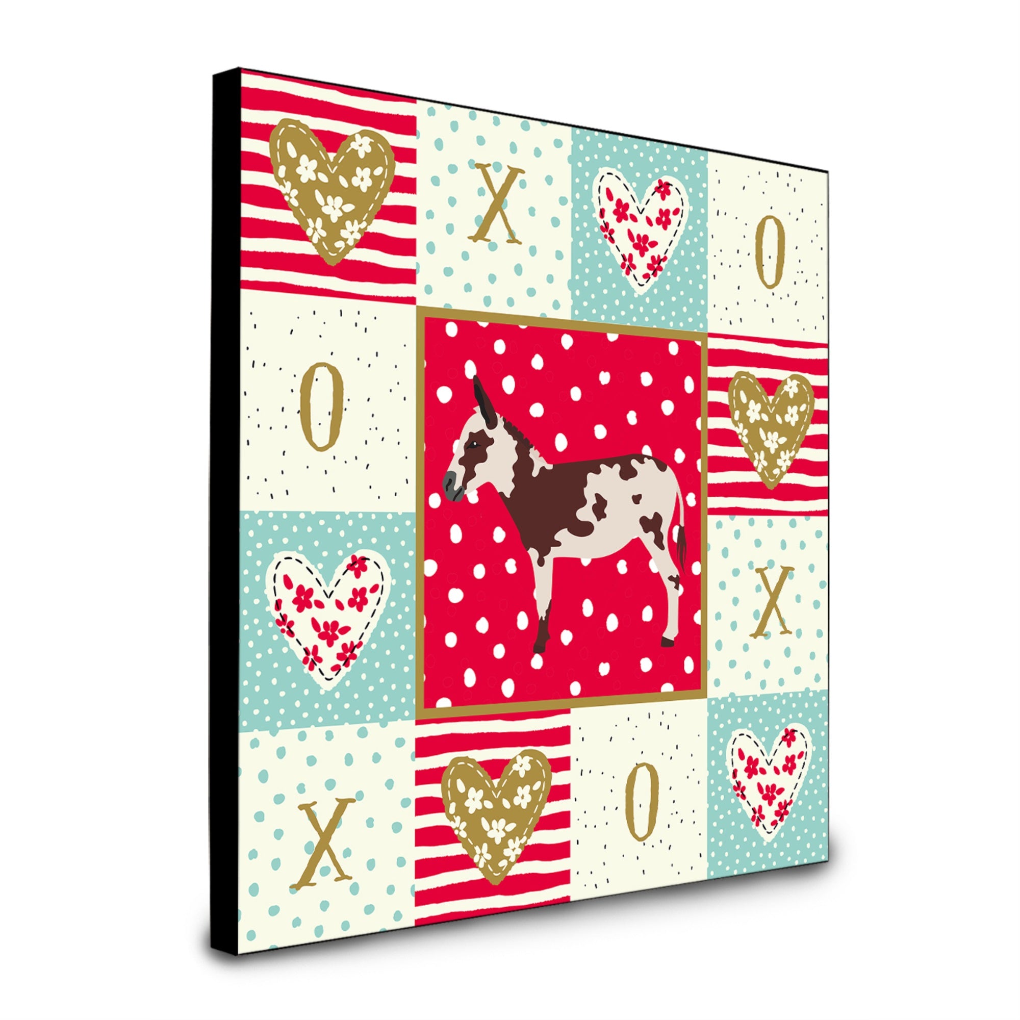 American Spotted Donkey Love Artwork Wall Panel Ck5278Up88