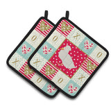 Caroline'S Treasures Ck5284Pthd Crested Duck Love Pair Of Pot Holders Potholders, Multicolor