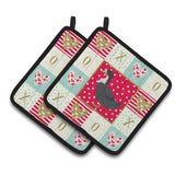 Caroline'S Treasures Ck5289Pthd Blue Swedish Duck Love Pair Of Pot Holders Potholders, Multicolor
