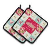 Caroline'S Treasures Ck5359Pthd American Landrace Pig Love Pair Of Pot Holders Potholders, Multicolor