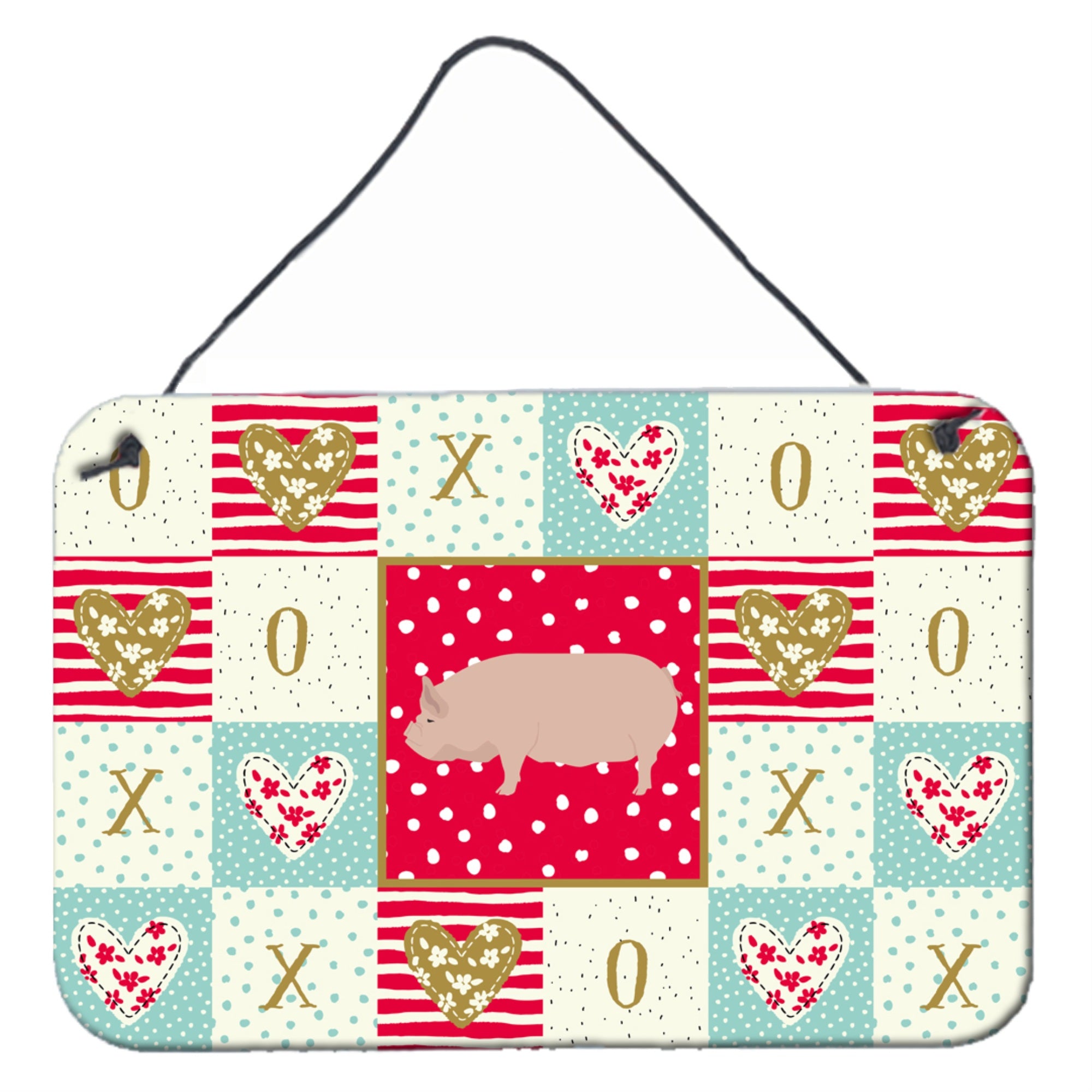 Caroline'S Treasures Welsh Pig Love Door Hanging Prints Wall-Decor, Multicolor