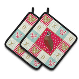 Caroline'S Treasures Ck5383Pthd Chinese Painted Or King Quail Love Pair Of Pot Holders Potholders, Multicolor