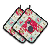 Caroline'S Treasures Ck5385Pthd Dutch Rabbit Love Pair Of Pot Holders Potholders, Multicolor