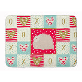 Caroline'S Treasures Fluffy Angora Rabbit Love Machine Washable Memory Foam Mat Doormats, Multicolor