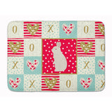 Caroline'S Treasures New Zealand White Rabbit Love Machine Washable Memory Foam Mat Doormats, Multicolor