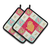 Caroline'S Treasures Ck5395Pthd Holland Lop Rabbit Love Pair Of Pot Holders Potholders, Multicolor