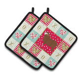 Caroline'S Treasures Ck5408Pthd Merino Sheep Love Pair Of Pot Holders Potholders, Multicolor