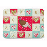 Caroline'S Treasures Bourbon Red Turkey Hen Love Machine Washable Memory Foam Mat Doormats, Multicolor