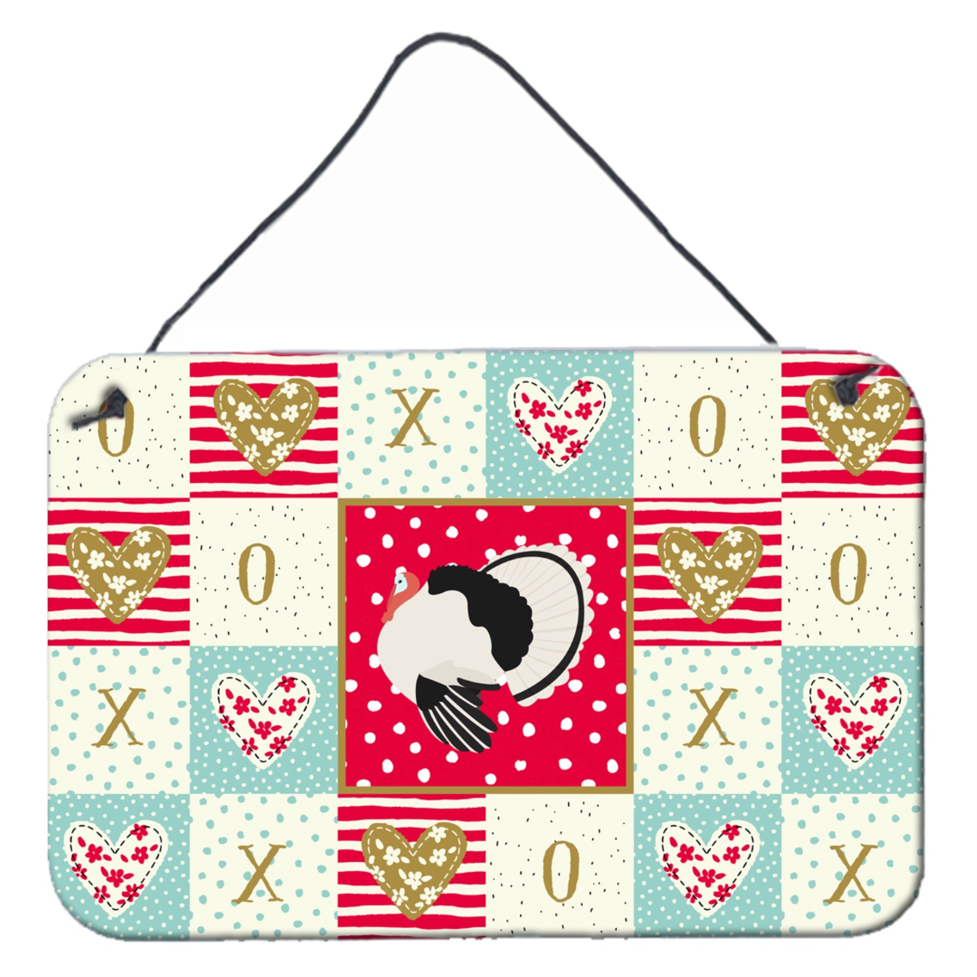 Caroline'S Treasures Royal Palm Turkey Love Door Hanging Prints Wall-Decor, Multicolor