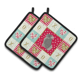 Caroline'S Treasures Ck5419Pthd Beige Wellman Chinchilla Love Pair Of Pot Holders Potholders, Multicolor