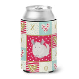 Caroline'S Treasures Ck5425Cc White Dominant Chinchilla Love Can Or Bottle Hugger Cold-Beverage-Koozies, Multicolor
