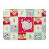 Caroline'S Treasures White Dominant Chinchilla Love Machine Washable Memory Foam Mat Doormats, Multicolor